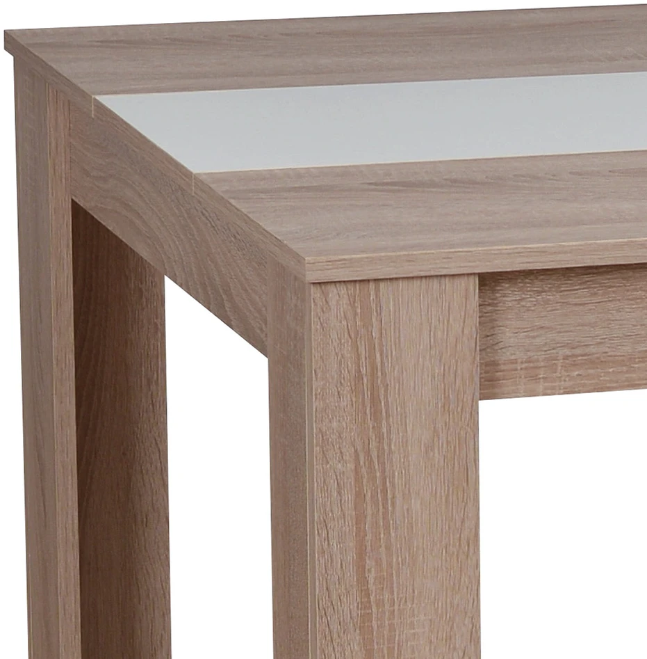 Homestyle4U Valgomojo stalas, 135x80,5x75 cm, rudas