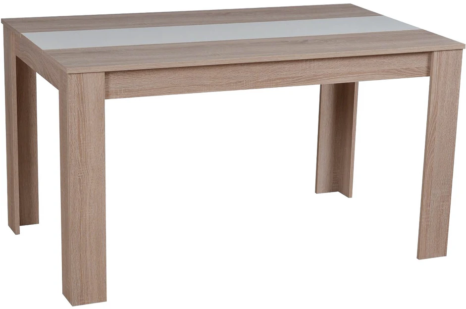 Homestyle4U Valgomojo stalas, 135x80,5x75 cm, rudas