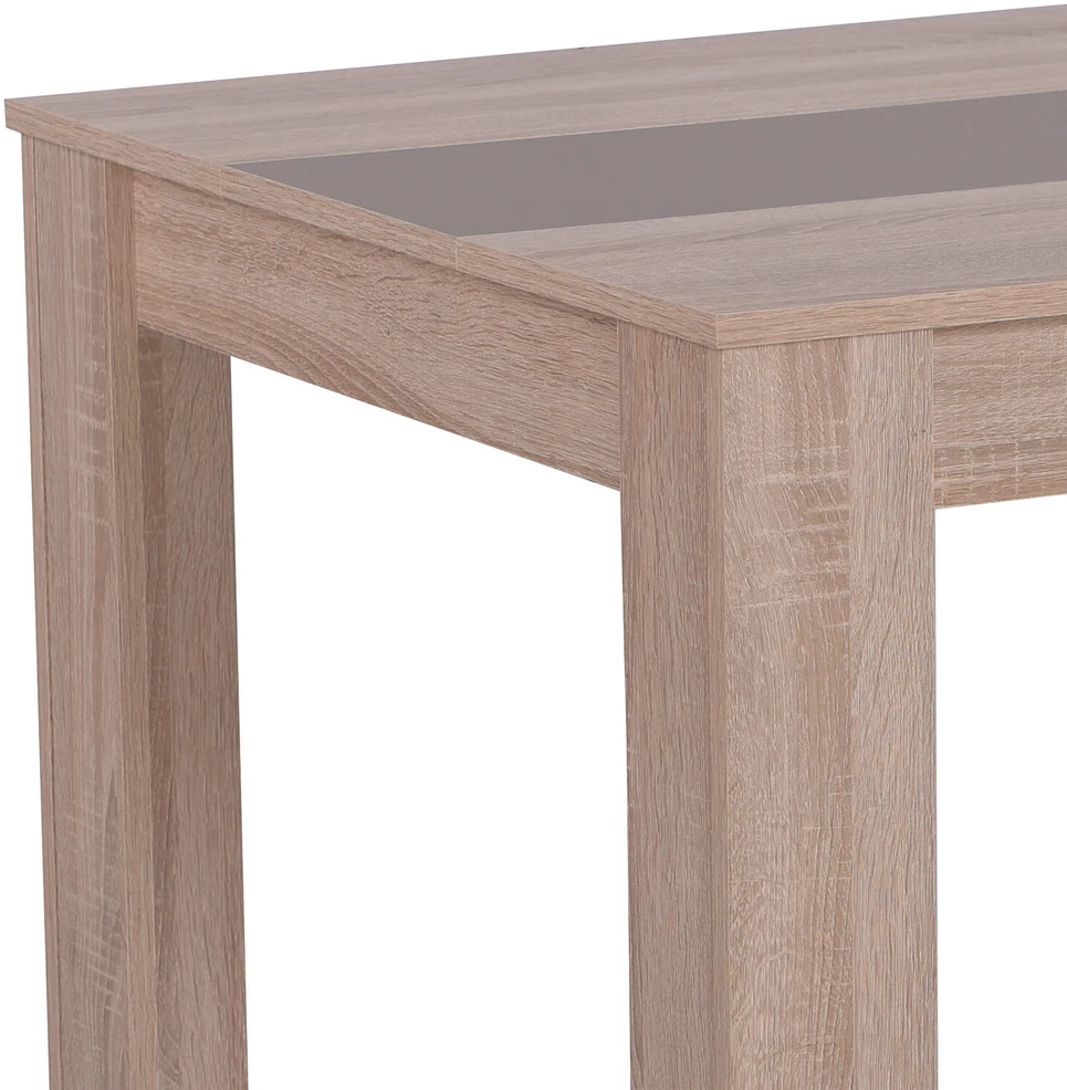 Homestyle4U Valgomojo stalas, 135x80,5x75 cm, rudas