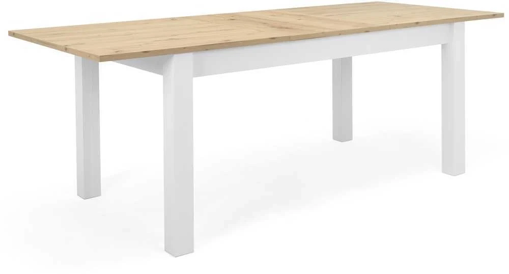 Homestyle4U Valgomasis stalas, 160x90x75 cm, balta