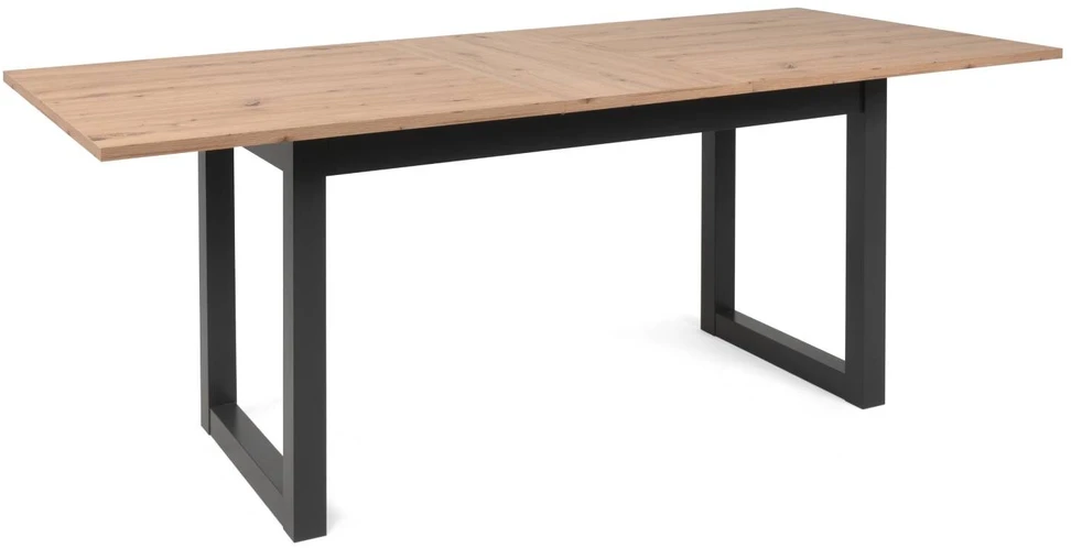 Homestyle4U Valgomojo stalas, 200x90x75 cm, ruda, pilka