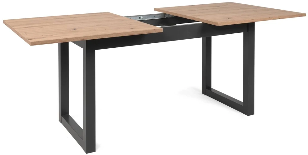 Homestyle4U Valgomojo stalas, 200x90x75 cm, ruda, pilka