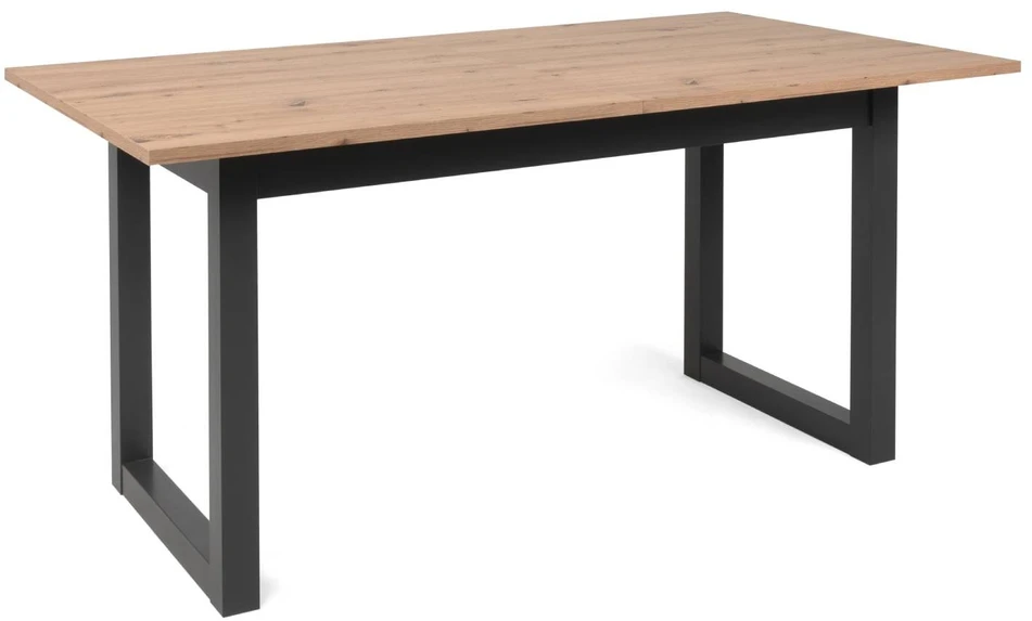 Homestyle4U Valgomojo stalas, 200x90x75 cm, ruda, pilka
