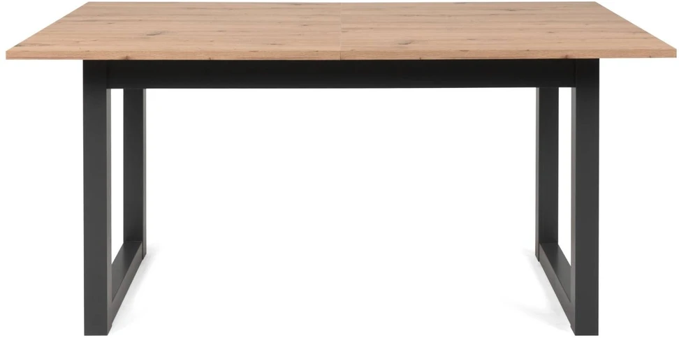 Homestyle4U Valgomojo stalas, 200x90x75 cm, ruda, pilka