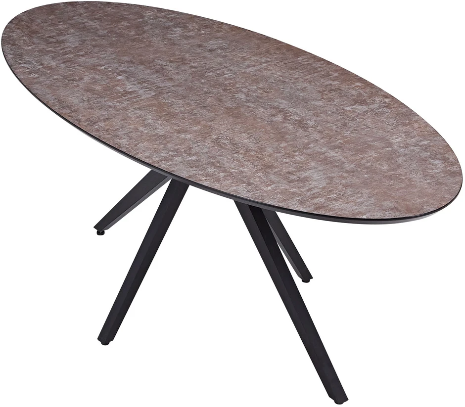 Homestyle4U Valgomojo stalas, 200x95x76 cm, rudas, juodas
