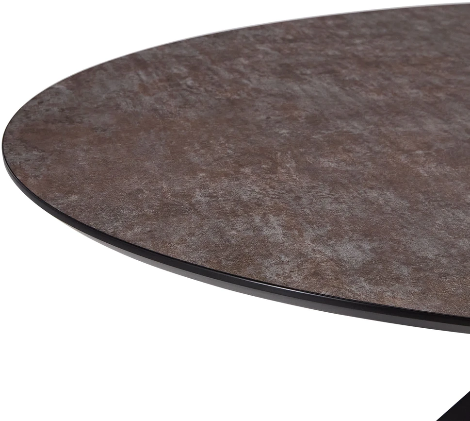 Homestyle4U Valgomojo stalas, 200x95x76 cm, rudas, juodas