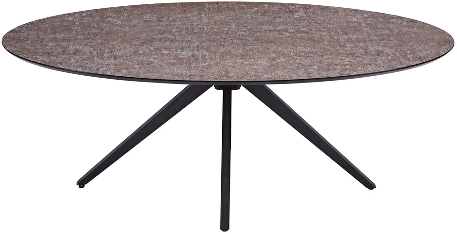 Homestyle4U Valgomojo stalas, 200x95x76 cm, rudas, juodas