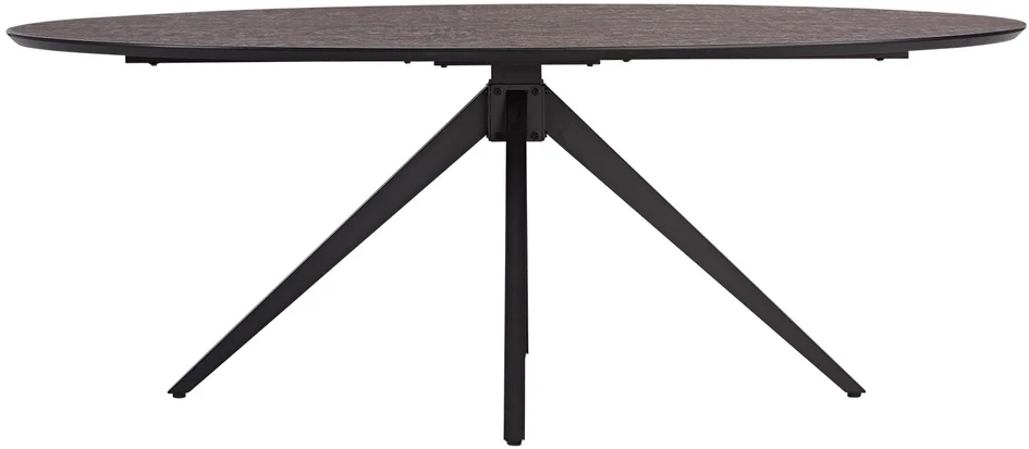 Homestyle4U Valgomojo stalas, 200x95x76 cm, rudas, juodas