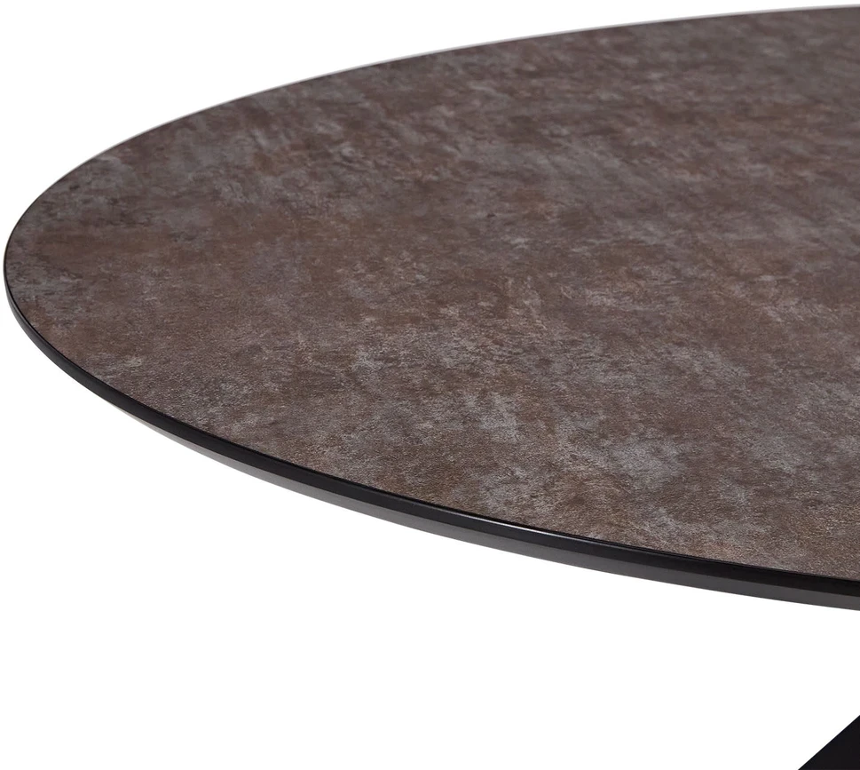 Homestyle4U Valgomojo stalas, 200x95x76 cm, rudas, juodas