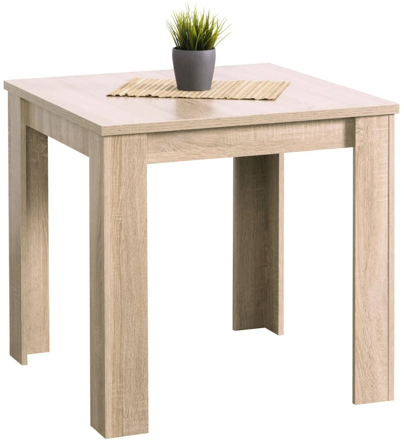 Homestyle4U Valgomojo stalas, 80x80x75 cm, rudas