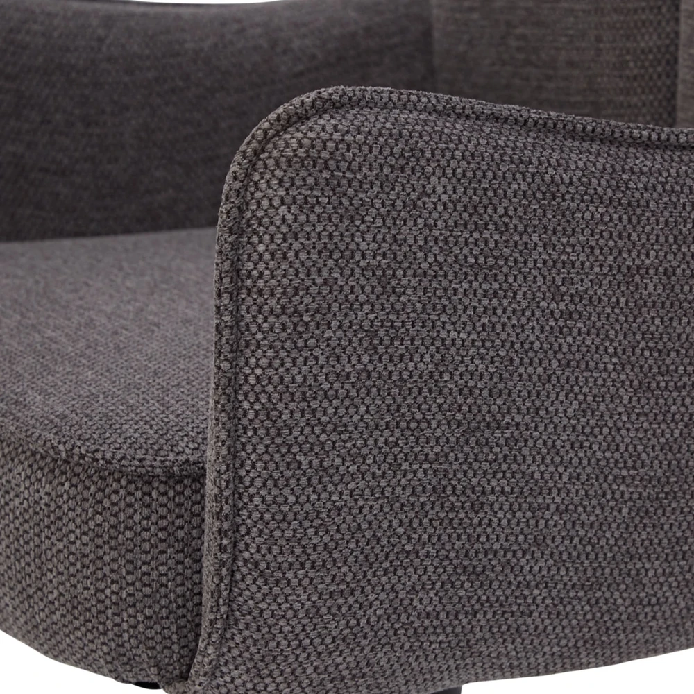 Homestyle4U Valgomojo stalas ir kėdžių komplektas, 200x95x93.5 cm, ruda, juoda, pilka