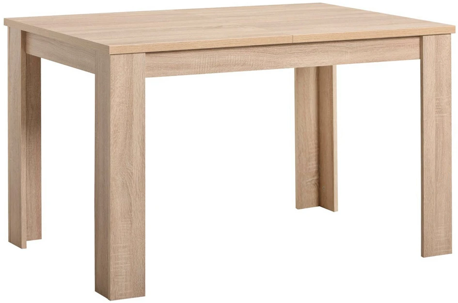 Homestyle4U Valgomojo stalas ir kėdžių komplektas, 120x80x75 cm, ruda, kreminė