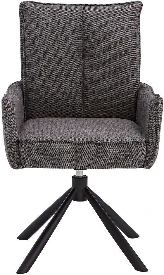 Homestyle4U Valgomojo stalas ir kėdžių komplektas, 200x95x93.5 cm, ruda, juoda, pilka