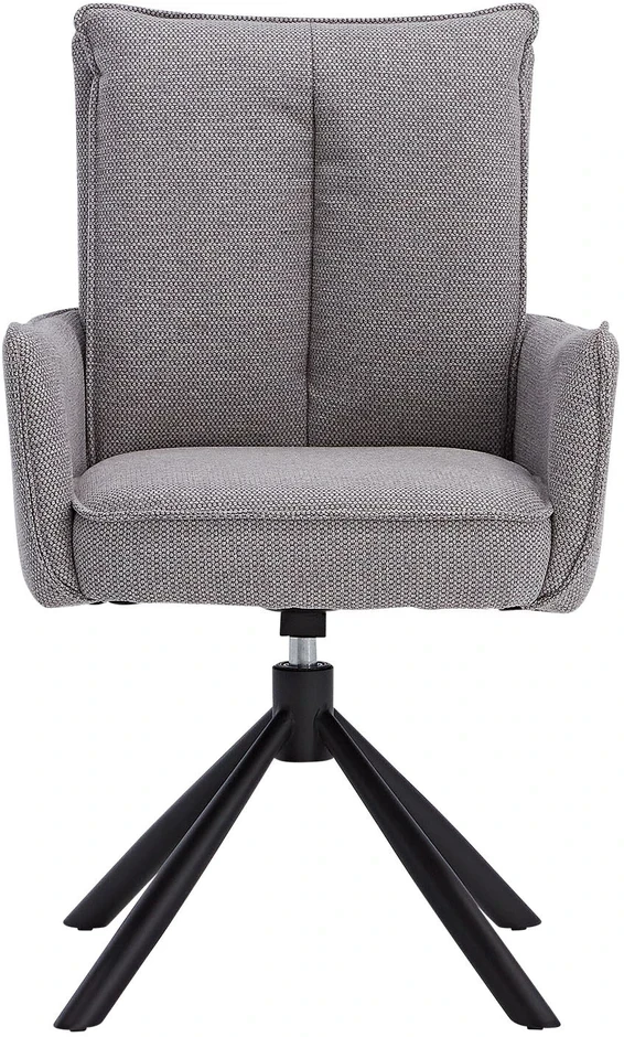 Homestyle4U Valgomojo stalas ir kėdžių komplektas, 200x95x76 cm, ruda, juoda, pilka