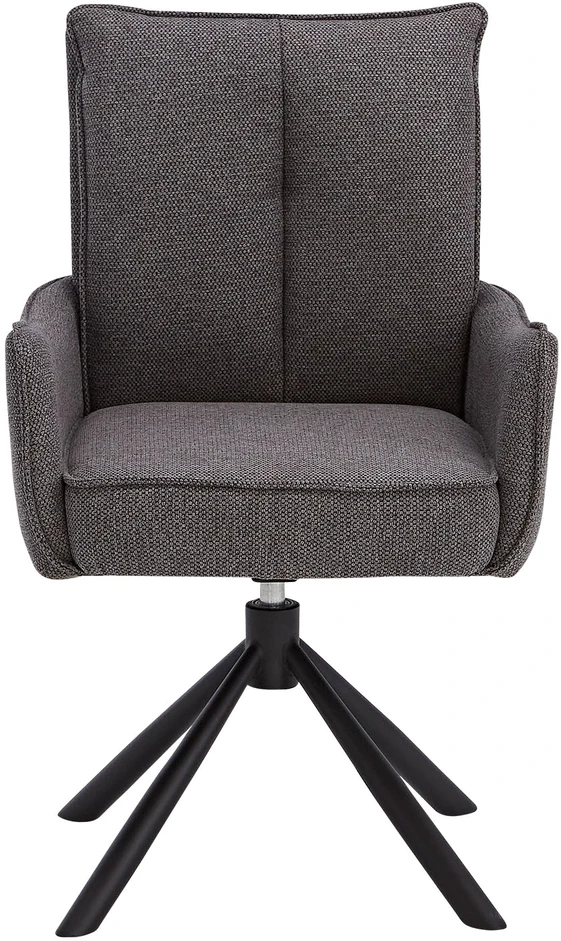 Homestyle4U Valgomojo stalas ir kėdžių komplektas, 200x95x93.5 cm, ruda, juoda, pilka