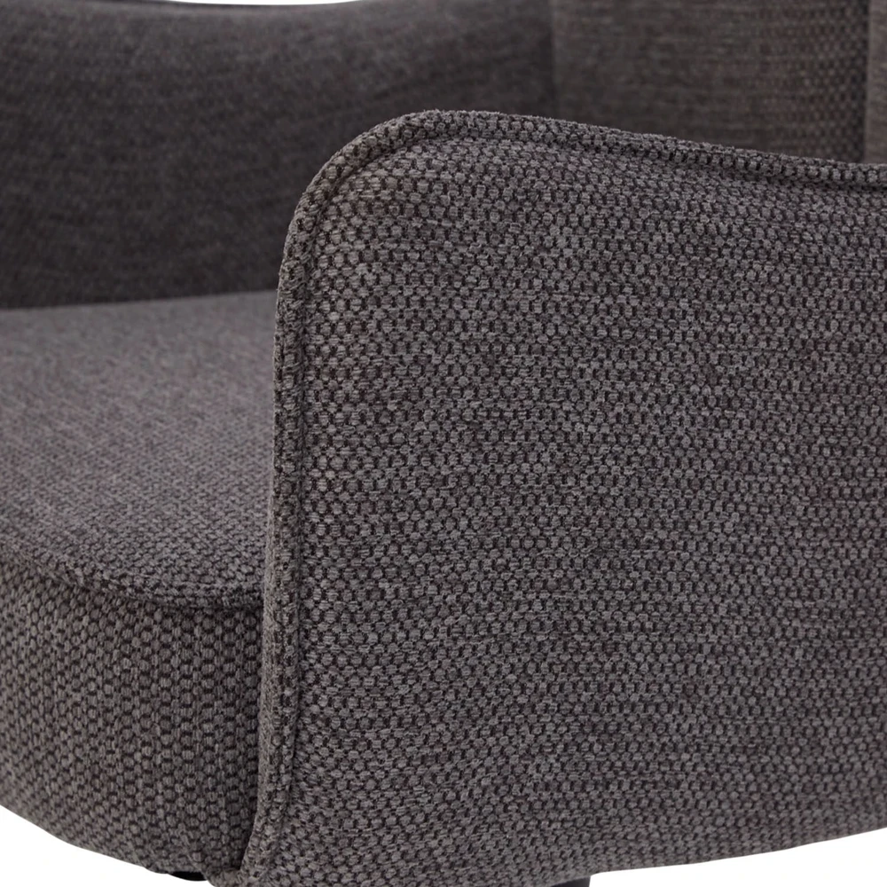 Homestyle4U Valgomojo stalas ir kėdžių komplektas, 200x95x93.5 cm, ruda, juoda, pilka