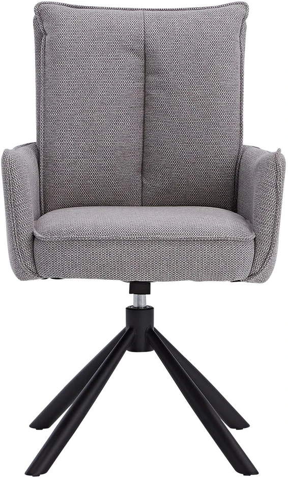 Homestyle4U Valgomojo stalas ir kėdžių komplektas, 200x100x93,5 cm, ruda juoda pilka