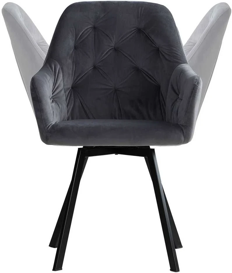 Homestyle4U Valgomojo kėdžių komplektas, 59x87.5x65 cm, pilka