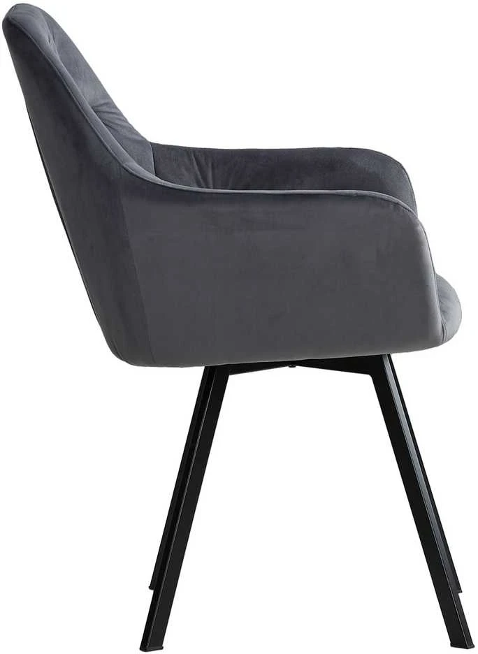 Homestyle4U Valgomojo kėdžių komplektas, 59x87.5x65 cm, pilka