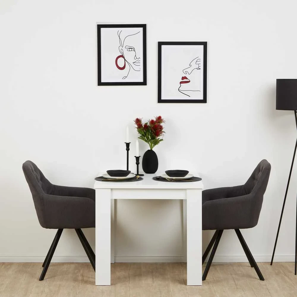 Homestyle4U Valgomojo kėdžių komplektas, 59x88x57 cm, pilka