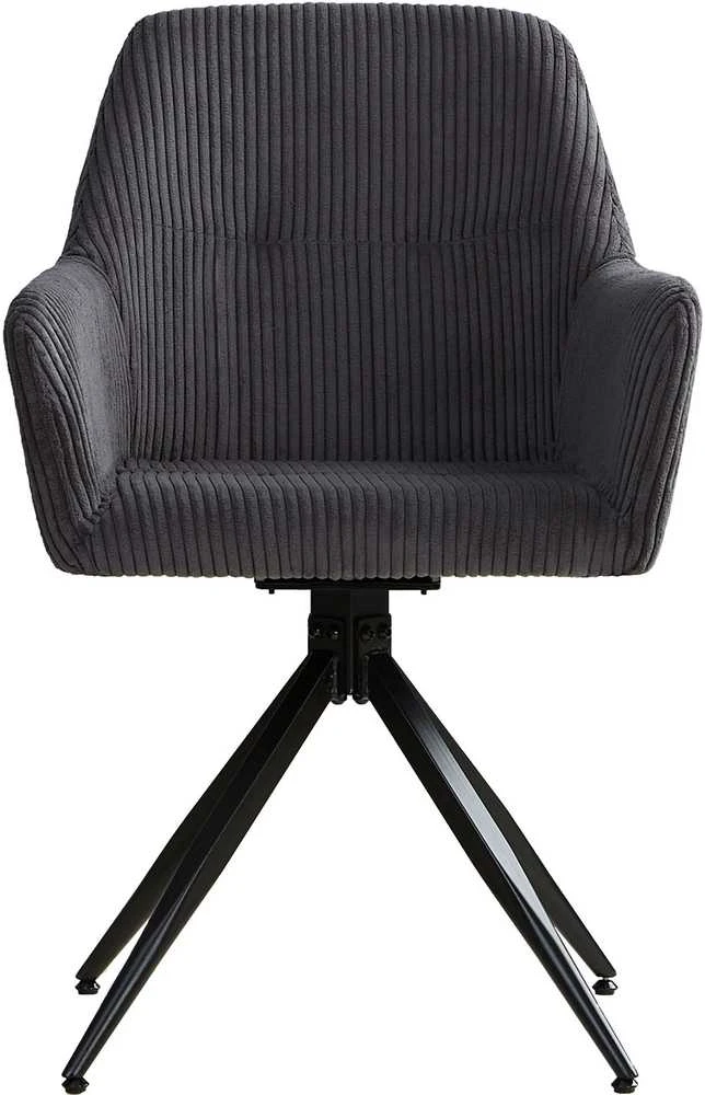 Homestyle4U Valgomojo kėdžių komplektas, 57x85x59 cm, pilka