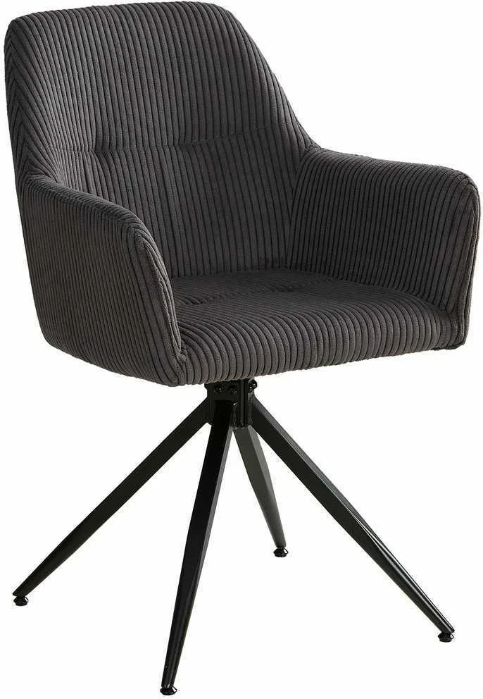 Homestyle4U Valgomojo kėdžių komplektas, 57x85x59 cm, pilka