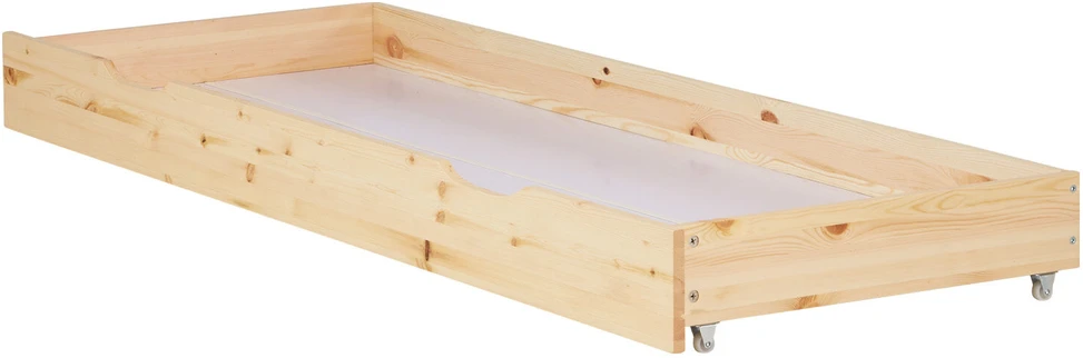 Homestyle4U Viengulė lova, 94.5x204.5x66.7 cm, ruda