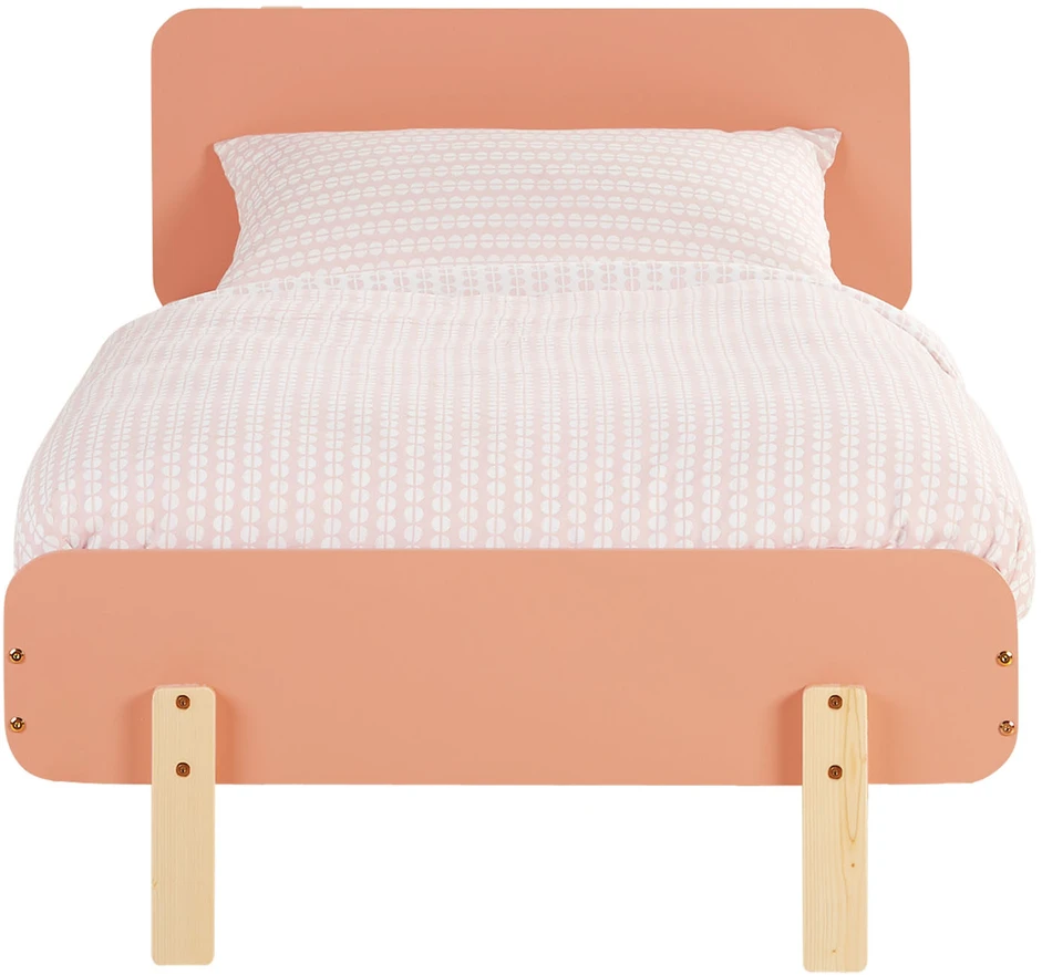 Homestyle4U Viengulė lova, 95x76.5x209 cm, raudona