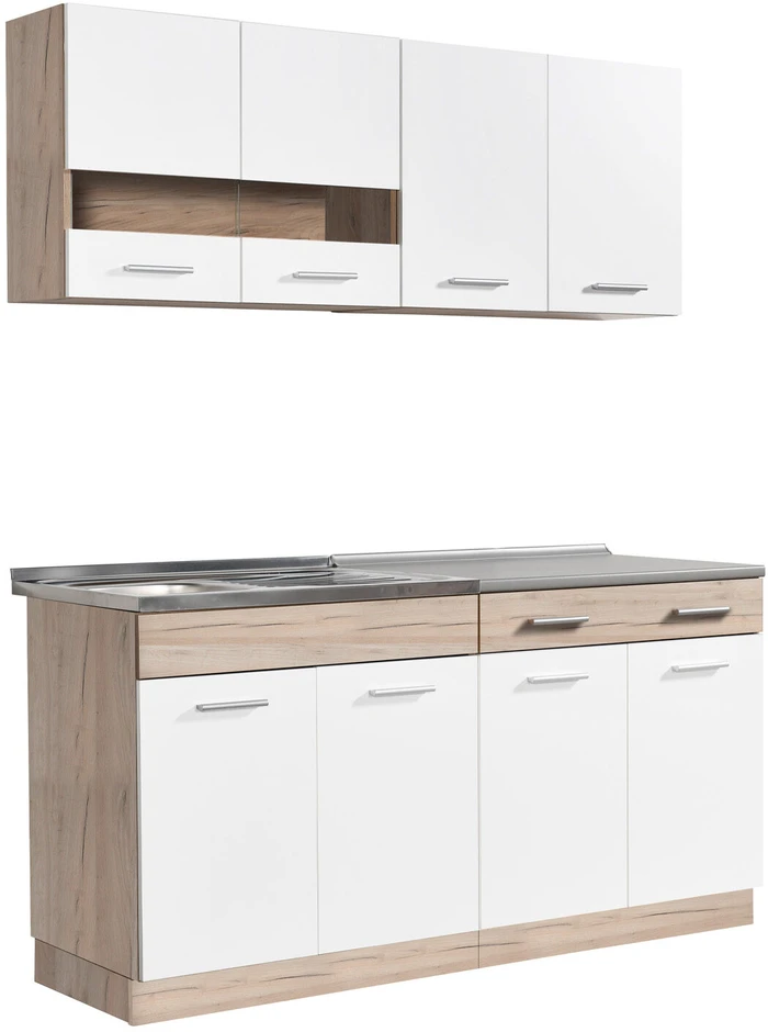 Homestyle4U Virtuvės spintelė, 160x60x206.5 cm, balta