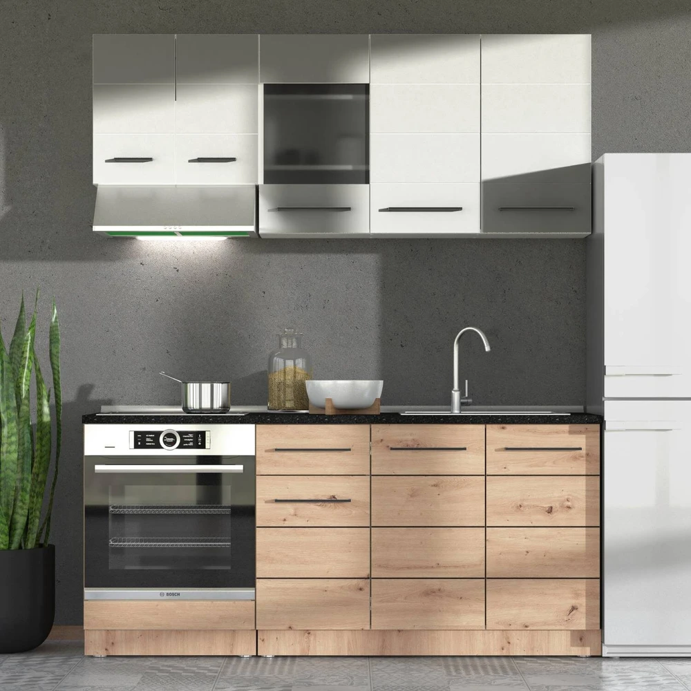 Homestyle4U Virtuvės spintelė, 180x200x60 cm, balta