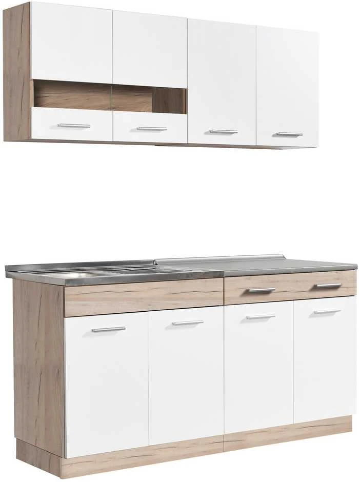 Homestyle4U Virtuvės spintelė, 160x60x206.5 cm, balta