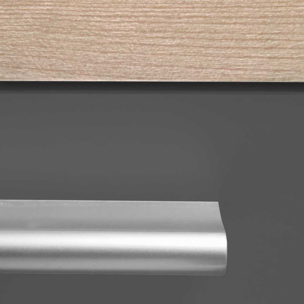 Homestyle4U Virtuvės spintelių komplektas, 200x60x206.5 cm, pilka, ruda