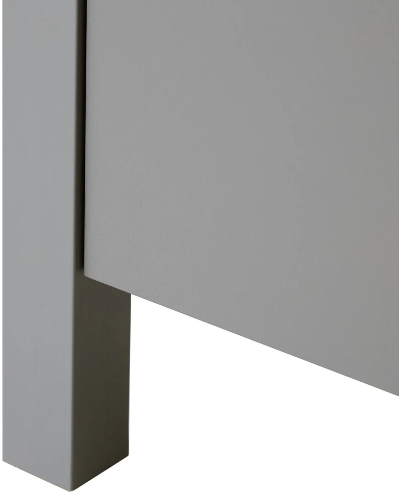 Homestyle4U Vitrina, 55x200x38 cm, Pilka