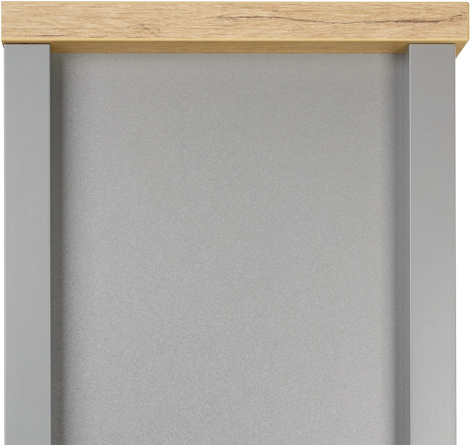 Homestyle4U Vitrina, 55x200x38 cm, Pilka