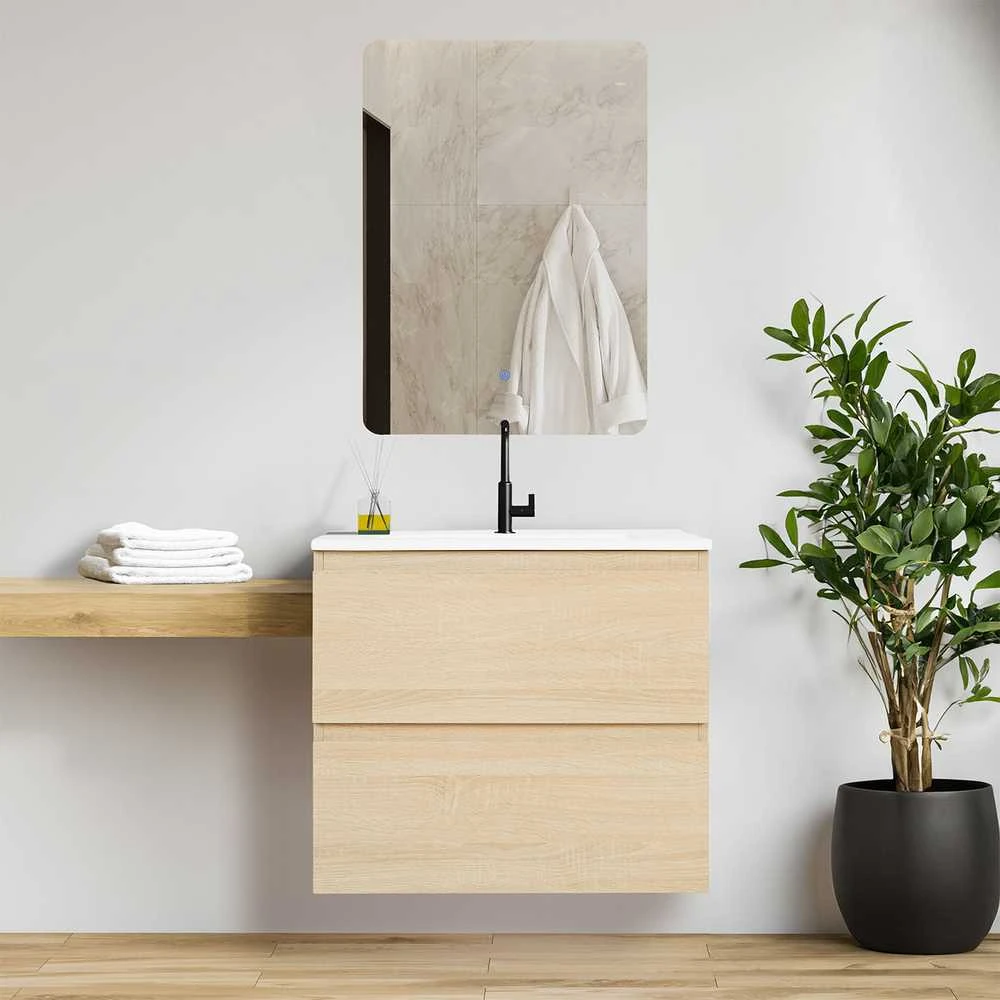 Homestyle4U Vonios spintelė, 61x54x47 cm, ruda