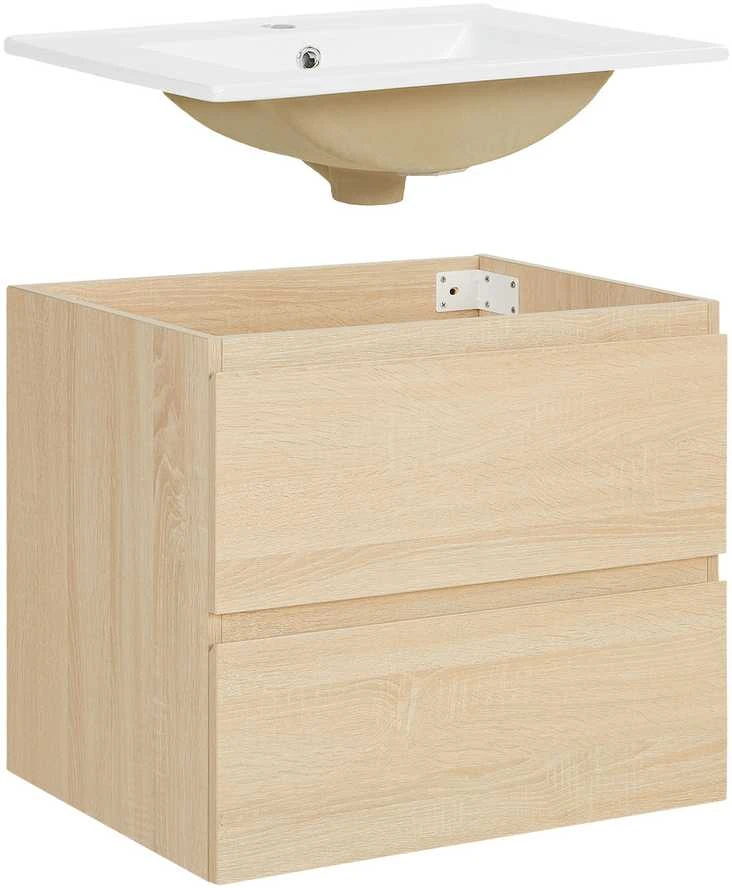 Homestyle4U Vonios spintelė, 61x54x47 cm, ruda
