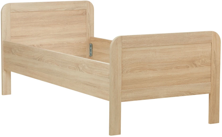 Homestyle4U Vyresnio amžiaus lova, 98.5x206x87 cm, ruda