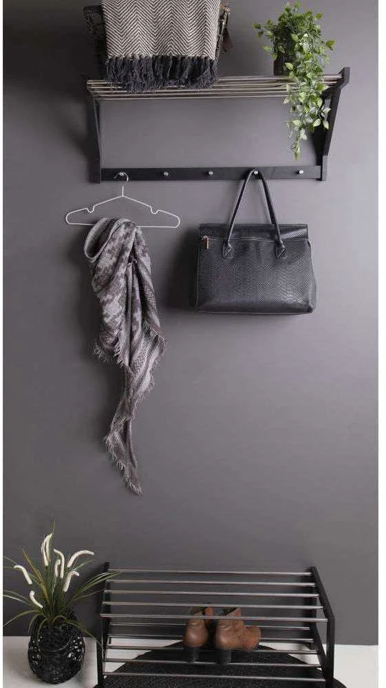 Nežinomas Shoe rack House Nordic Padova. juodas. 78x34x32 cm