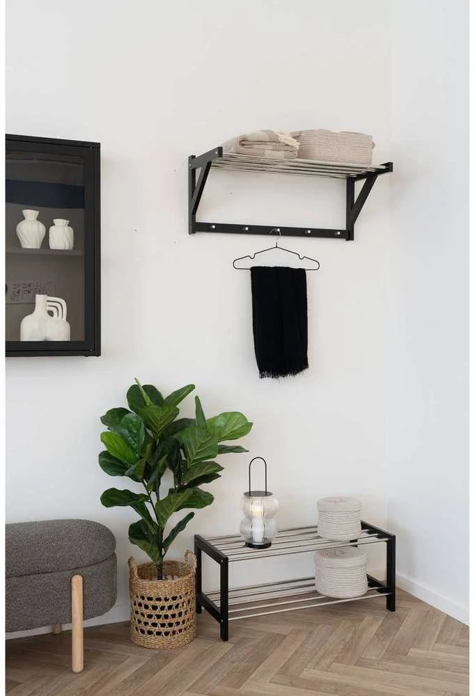 Nežinomas Shoe rack House Nordic Padova. juodas. 78x34x32 cm