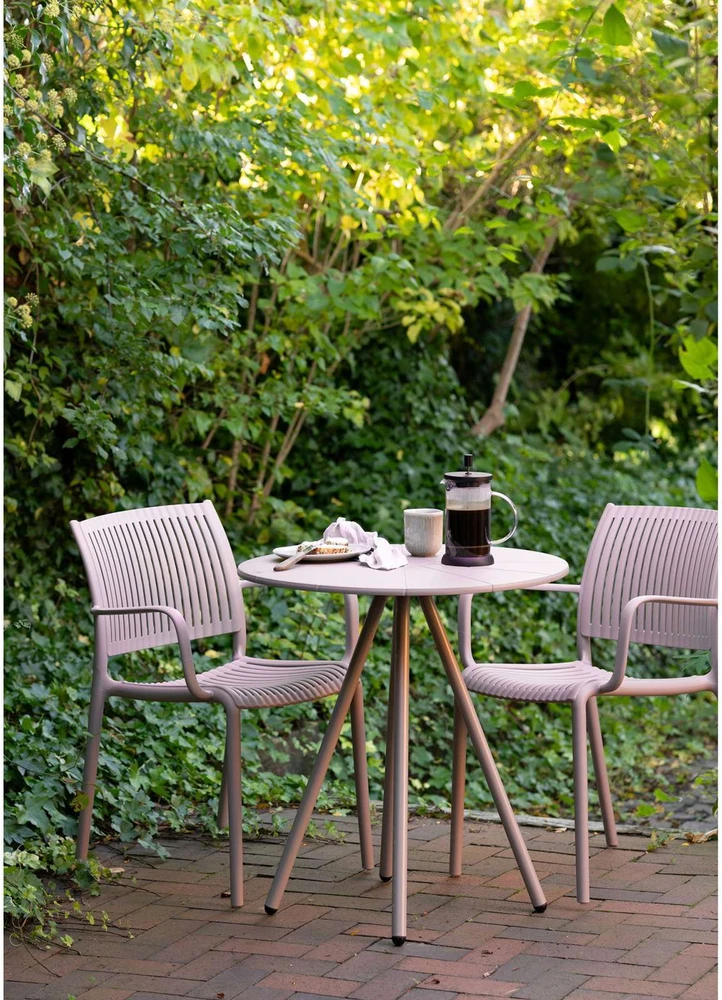 House Nordic Bistro stalas Barletta 70x70x73,5 cm pilkšvai rudas