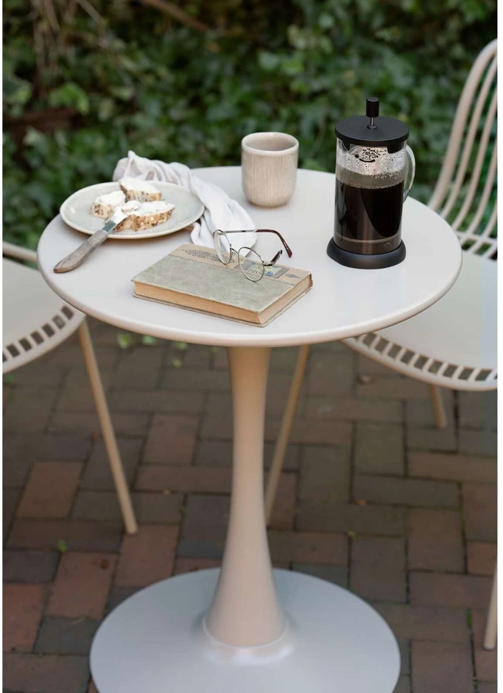 House Nordic Bistro stalas Meira 60x60x72 cm taupe plienas