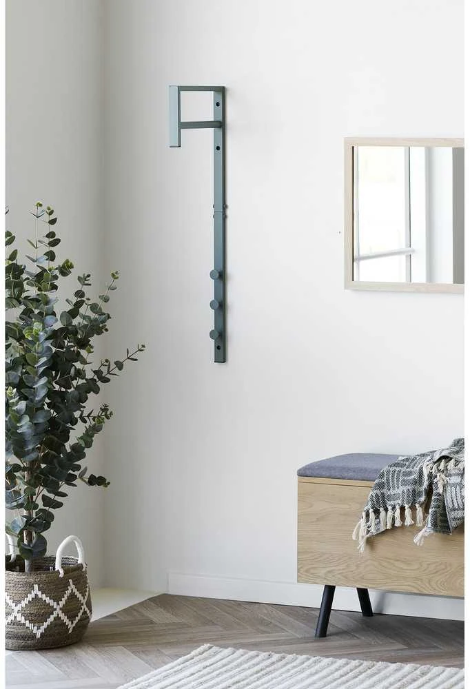 House Nordic Drabužių kabykla 3x30x82 cm žalia metalinė