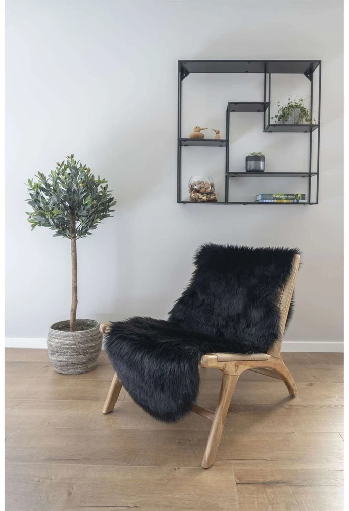 House Nordic Dirbtinė oda, Lambskin, juoda