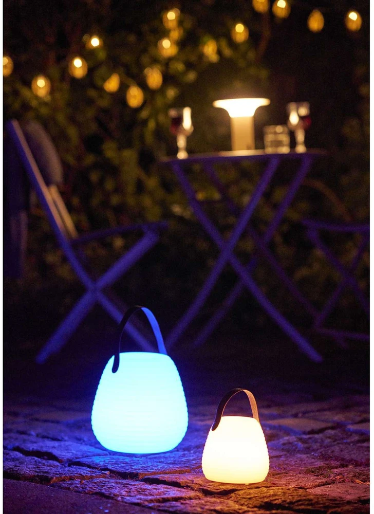 House Nordic LED lempa, 13x13x12 cm, balta, įkraunama