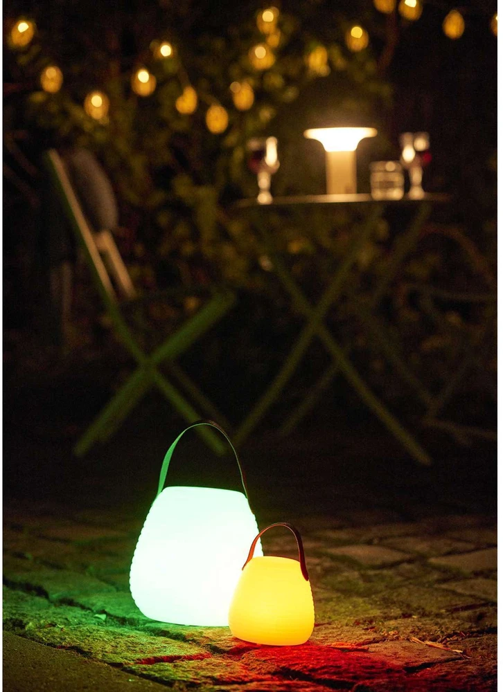 House Nordic LED lempa, 13x13x12 cm, balta, įkraunama