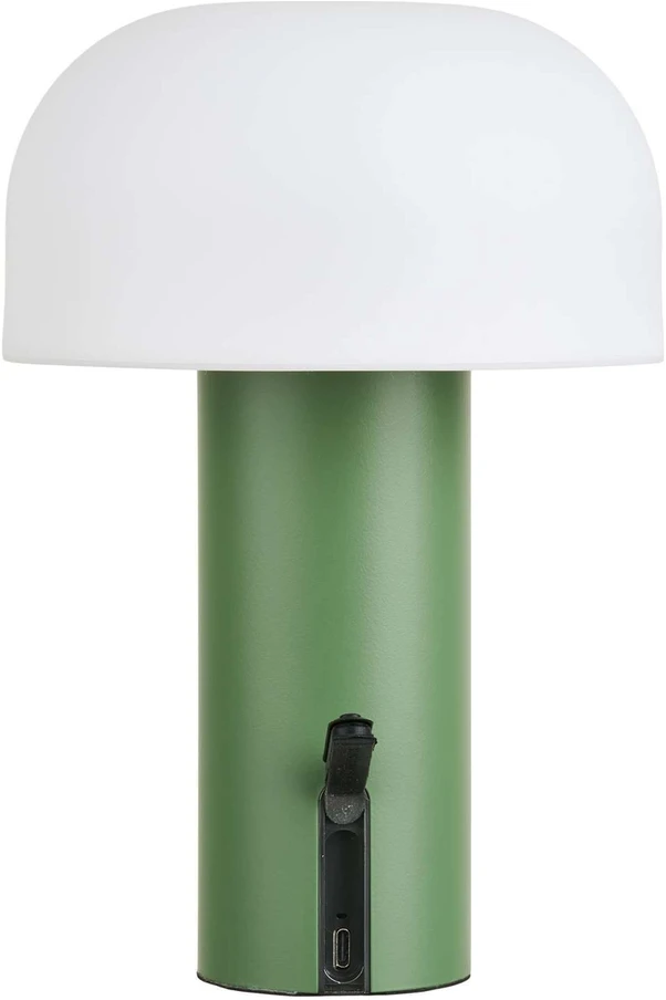 House Nordic LED lempa, 15x15x22 cm, balta, įkraunama