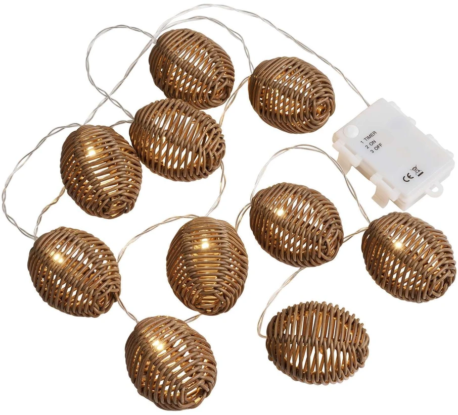House Nordic LED šviesos girlianda, 180x6x6 cm, natūrali, poliratano
