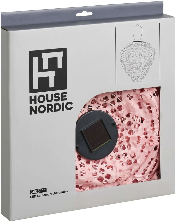 House Nordic Saulės šviestuvas, Greatham, rožinė
