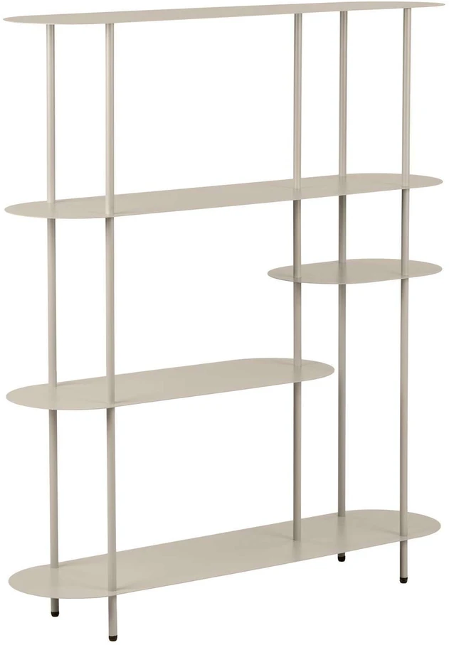 House Nordic Lentynų blokas Rieti 31x118x139 cm smėlio spalvos metalas