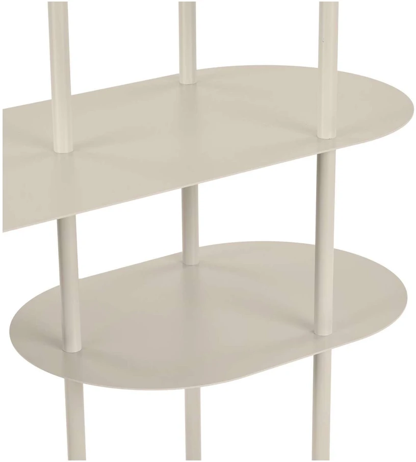 House Nordic Lentynų blokas Rieti 31x118x139 cm smėlio spalvos metalas